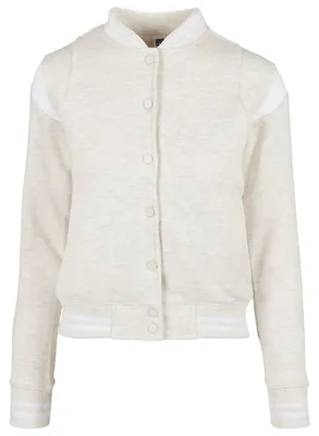 Immagine prodotto di Urban Classics - Felpa con cappuccio "College" da donna TN381 (XS) (grigio chiaro/bianco)