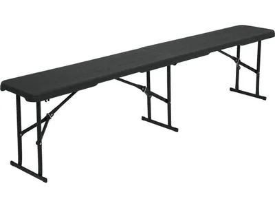 Obrázek produktu pro Skládací zahradní lavice, tmavě šedá, 180 cm