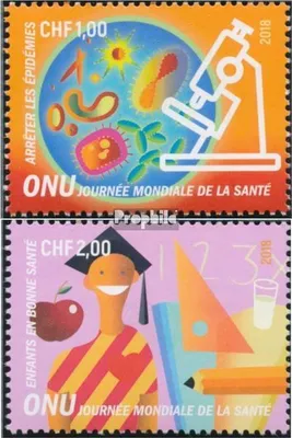 Produktbild von Briefmarken UNO - Genf 2018 Mi 1029-1030 (kompl.Ausg.) postfrisch Weltgesundheitstag