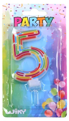 Productafbeelding van Feestkaars Nummer 5 Komma's