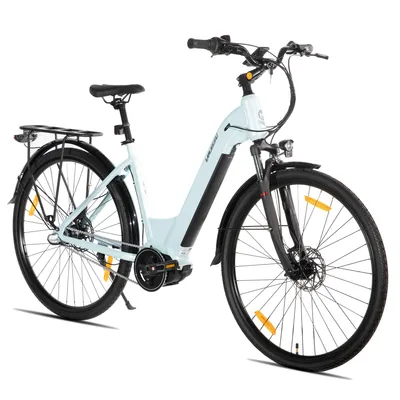 Produktbild von Hiland 28-Zoll Erwachsenen-Urban-Citye-Bike, Leichtbau-Aluminiumrahmen, 3-Gang, Hydraulik-Scheibenbremsen, 250W-Brushless-Motor, 36V 10,4Ah-Batterie