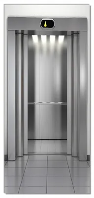 Produktbild von Wallario selbstklebende Türtapete 93 x 205 cm - Fahrstuhl - Abwischbar, rückstandsfrei zu entfernen
