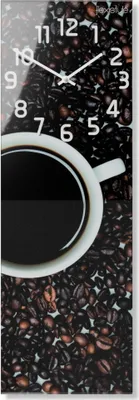 Obrázok produktu pre Obdĺžnikové sklenené nástenné hodiny KAFFEETASSE