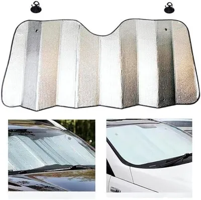 Produktbild von Sonnenschutz Auto Frontscheibe Frontscheibenabdeckung Auto Abdeckung Windschutzscheibe, Hitzeschutz faltbar (140cm x 70cm)