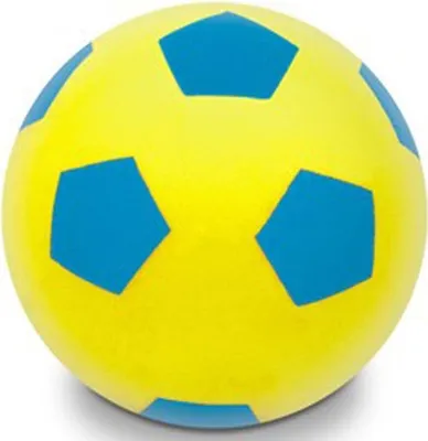 Produktbild von Weicher Schaumstoffball 20cm gelb und blau Enero
