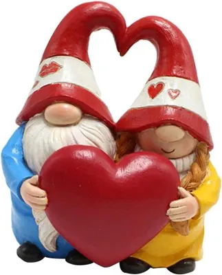 Image de Ornements Nains Tomte Zweedische - Décoration extérieure de mariage - Décoration de scène d'artisanat de couple - Bijoux de nain de jardin - Décorations d'accessoires d'extérieur - Résine de sculpture d'amateur
