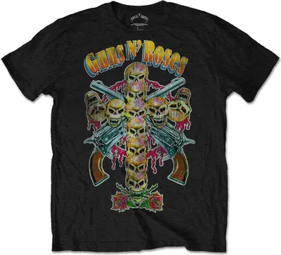 Immagine prodotto di Waffen N' Rosen - T-shirt unisex taglia XL con teschio e croce anni '80 - nera