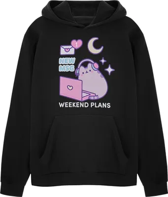 Produktbild von Pusheen - "New Msg" Kapuzenpullover für Damen NS8253 (XXL) (Schwarz)