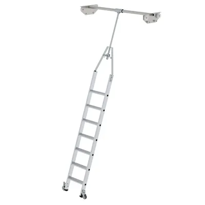Produktbild von MUNK Aluminium-Regalleiter für Doppelregal drehbar 7 Stufen