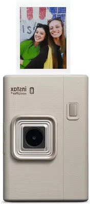 Productafbeelding van Digitale Instant Camera - Hybride Printer - Momenten Vastleggen - Met Geluid Opnemen - 3.8 x 12.3 cm - Zand Beige