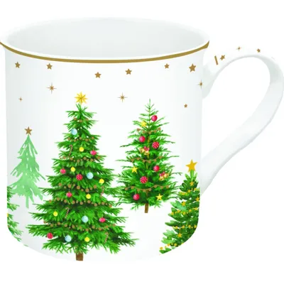 Produktbild von Becher, Tasse FESTIVE TREES Tannebäume für 300ml Porzellan in GB Easy Life