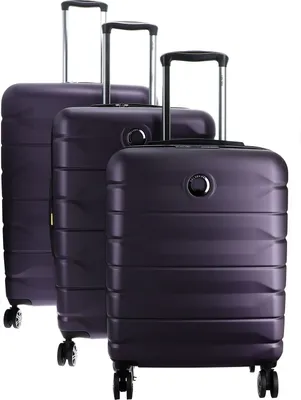 Produktbild von Delsey Paris DELSEY PARIS Air Armour 4DR Kofferset - 3-teiliges erweiterbares Hartschalenkoffer-Trolley-Set mit TSA-Schloss - 55/68/77 cm - Violett