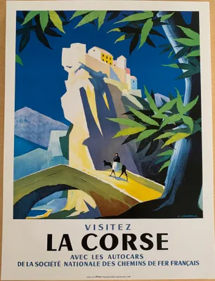 Image de Visitez LA CORSE - Jacquelin - 30x40cm Affiche Poster