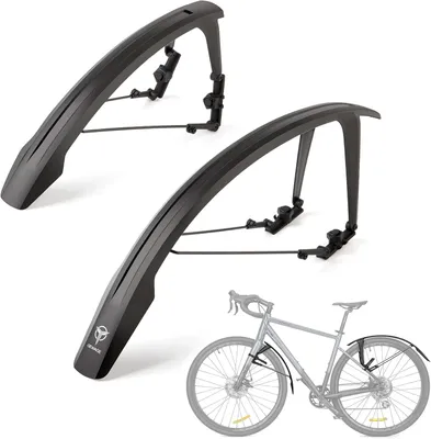 Productafbeelding van Spatbordenset racefiets en gravelbike - 700C / 28 inch - Montage zonder gereedschap