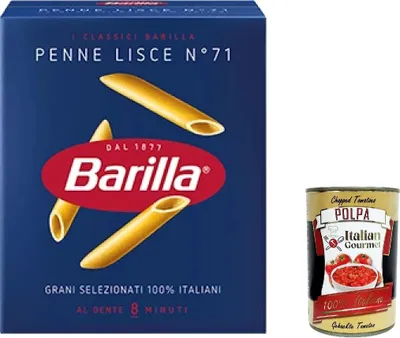 Produktbild von 20x Pasta Penne lisce Nr. 71, 100% italienisch Nudeln 500 g pack + Italian Gourmet polpa 400g