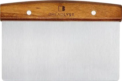 Produktbild von Famanu Teigkarte Edelstahl 18 cm mit Holzgriff - Backzubehör, Sauerteig