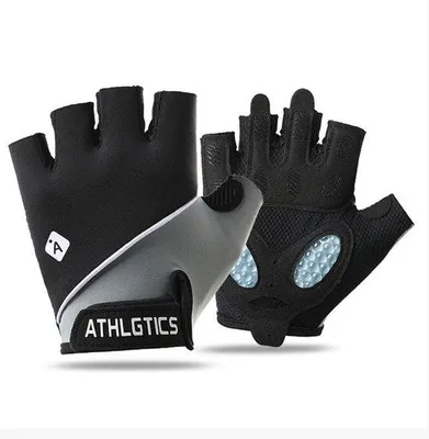 Produktbild von Schwarz Anti-Rutsch Fitness-Handschuhe Damen L