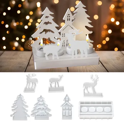 Produktbild von Silikonformen für den Heimgebrauch, Weihnachtskerzenhalter, Weihnachtslaternen, selbstgemachte Duftkerzen