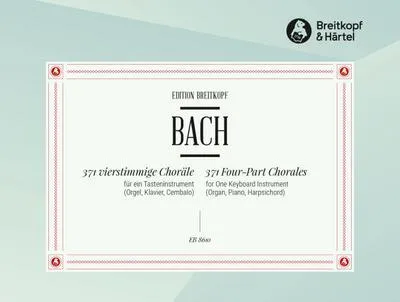 Obrázek produktu pro 371 vierstimmige Choräle BWV 253-438, Orgel