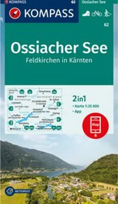 Obrázok produktu pre KOMPASS Turistická mapa 62 Jazero Ossiach, Feldkirchen v Korutánsku 1:25 000