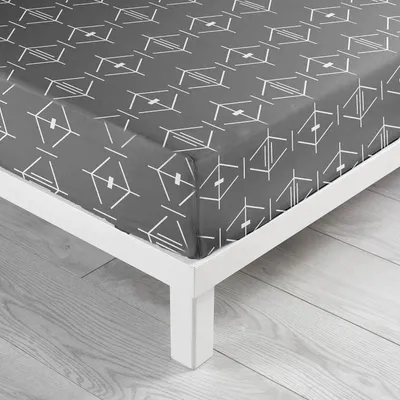 Productafbeelding van D'intérieur, Hoeslaken (160 x 200 cm) Aristide antraciet, 100% katoen