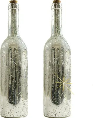 Produktbild von Weihnachts-Dekoleuchte Vany Flaschenlicht 2er Set (Silber)