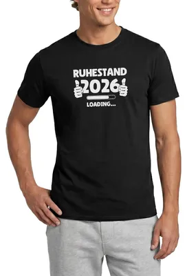 Produktbild von Spreadshirt Ruhestand 2026 Loading Männer T-Shirt, M, Schwarz