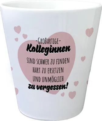 Produktbild von Herzen Blumentopf mit Spruch Großartige Kolleginnen