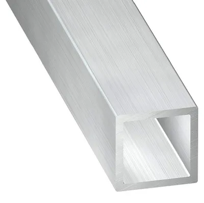 Alu-Vierkantrohr 10x10x1 mm, 1 m, silber, eloxiert