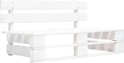Image de vidaXL Canapé central d'extérieur palettes en pin imprégné blanc