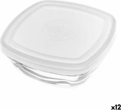 Obrázek produktu pro Čtvercová krabička na oběd s víkem Duralex FreshBox Transparent 300 ml 11 x 11 x 4,5 cm (12 kusů)