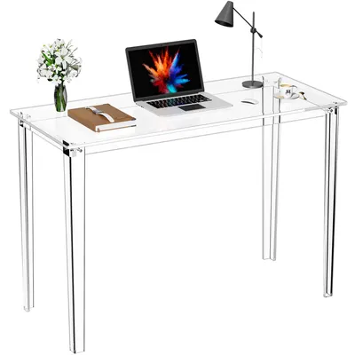Acryl Schreibtisch Transparent 110x48x75 cm Computertisch