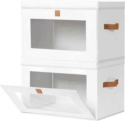 Zdjęcie produktu dla Szafka z pokrywą – pojemnik do organizacji szafy – przegródka z okienkiem – 42 x 30 x 28 cm
