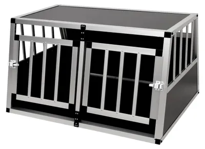 Produktbild von Hundetransportbox mit Doppeltür 89 x 69 x 50 cm