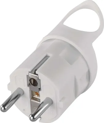 Vidlice úhlová pro prodlužovací kabel, bílá