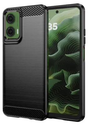 Produktbild von Techsuit Carbon Silicone Back Cover Hlle fr Motorola Moto G35 - Schwarz
