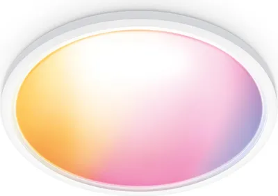 Produktbild von WiZ Superslim Deckenleuchte 22W, Intelligente Deckenbeleuchtung, Wi-Fi/Bluetooth, Weiß, Wi-Fi 4 (802.11n), 802.11b, 802.11g, LED, Kunststoff