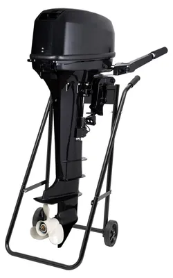 Immagine prodotto di Supporto per fuoribordo, design pieghevole, adatto a motori da 30 CV, robusta struttura in acciaio, nero