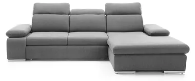Zdjęcie produktu dla Sofa narożna w kształcie litery L szara Sofa narożna Sofa narożna z pojemnikiem na pościel Sofa do salonu Sofy