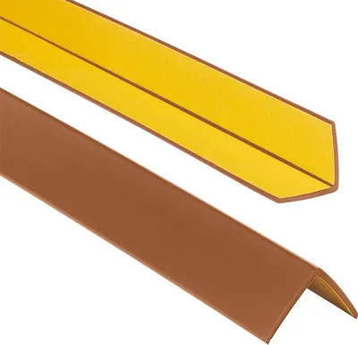 Produktbild von ProfiPVC Winkelprofil Selbstklebend Kunststoffwinkel aus PVC-Gummi, elastischer Kantenschutz, Eckschutzprofil, einfache Montage -30x30mm  2,00 m, Bernsteinfarbe