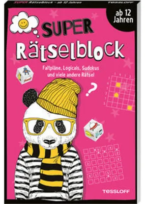Obrázek produktu pro Super Rätselblock ab 12 Jahren. Faltpläne, Logicals, Sudokus und viele andere Rätsel