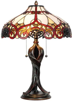 Obrázek produktu pro Stolní lampa Tiffany Ø 41x56 cm červená barva
