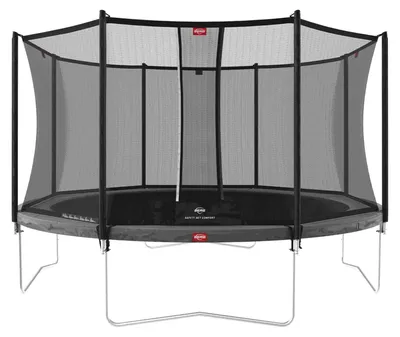 Produktbild von BERG Trampolin Favorit Regular 430 + Sicherheitsnetz Comfort Stahlrahmen Grau