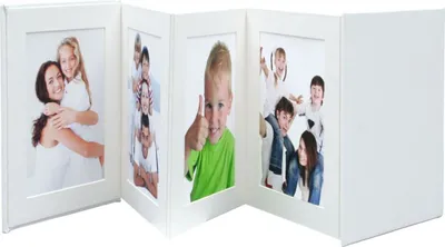 Immagine prodotto di Deknudt passepartout fanfold 8 foto 13x13 cm bianco