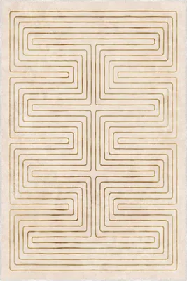 Obrázok produktu pre Conceptum Hypnose, kvalitný koberec, 100 x 300 cm, zlatá farba, 100% polyester, protišmykový