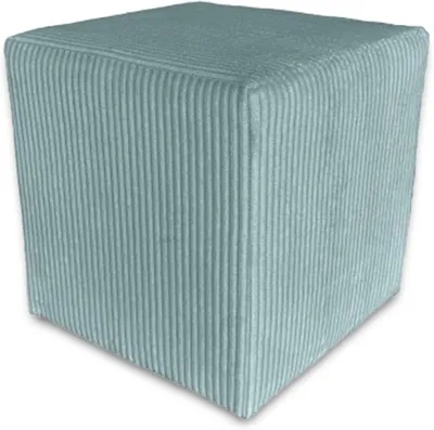 Produktbild von Best For Home | Würfel Pouf Hocker | Dunkles Blaugrün Poof Fußhocker | Samt Sitzhocker für Wohnzimmer, Schlafzimmer & Flur | Polster Ottoman | Gepolstert Sitzpuff oder Sitzwürfel für Sofa oder Sessel