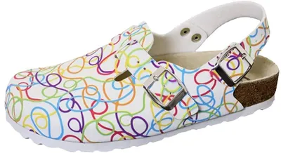 Produktbild von Weeger-Clogs m. Fersenriemen weissGraffiti 35