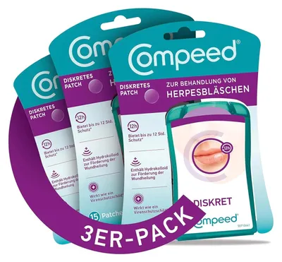 Produktbild von COMPEED Lippenherpes Patches - 45x transparente Hydrokolloid-Herpespflaster