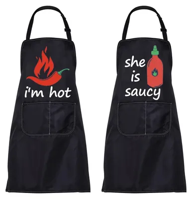 Produktbild von Omgoods - Set aus Schürzen für Mann und Frau - Passende Schürzen für Paare, ideal zum Kochen