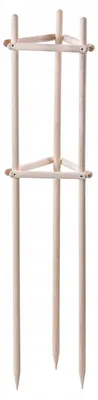 Image de Tige de support pour plantes - Piquet en bois pour arbustes et arbres - Imprégné - Triangulaire - Stable - 150 cm